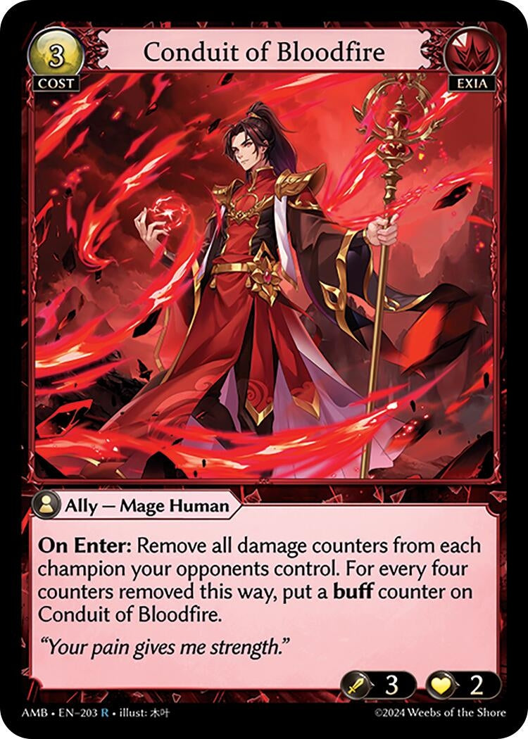 Image for Conduit of Bloodfire (Mortal Ambition) (203) - Grand Archive TCG