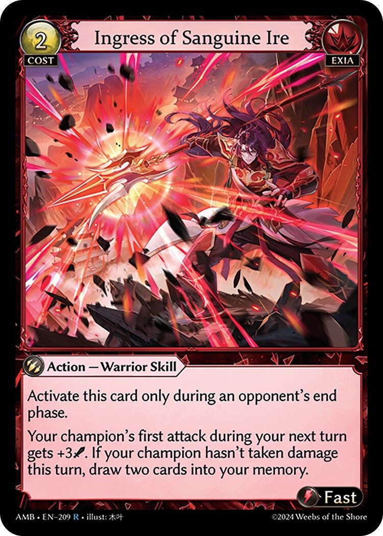 Image for Ingress of Sanguine Ire (Mortal Ambition) (209) - Grand Archive TCG