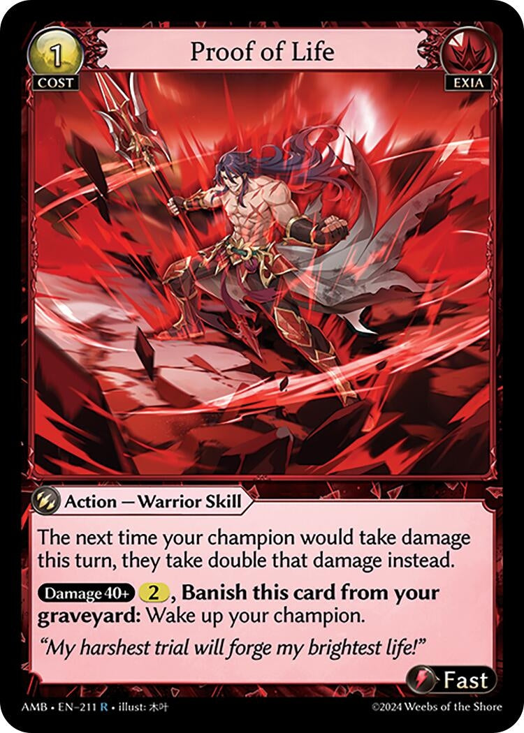 Image for Proof of Life (Mortal Ambition) (211) - Grand Archive TCG