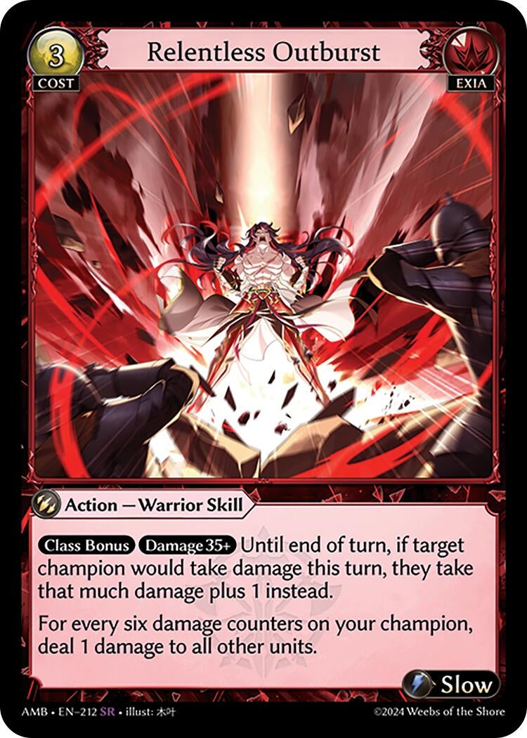 Image for Relentless Outburst (Mortal Ambition) (212) - Grand Archive TCG