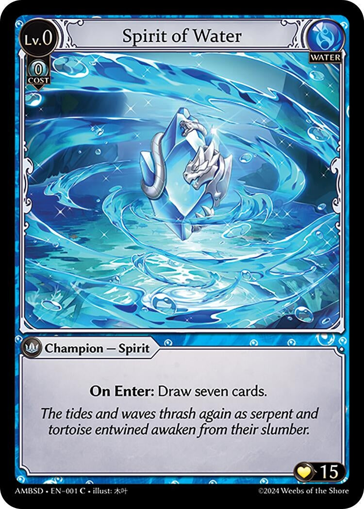 Image for Spirit of Water (Mortal Ambition Starter Decks) (001) - Grand Archive TCG