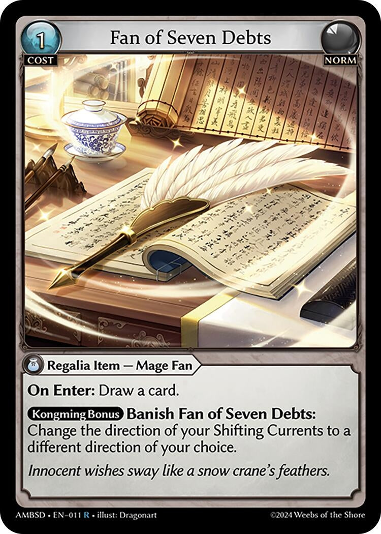 Image for Fan of Seven Debts (Mortal Ambition Starter Decks) (011) - Grand Archive TCG