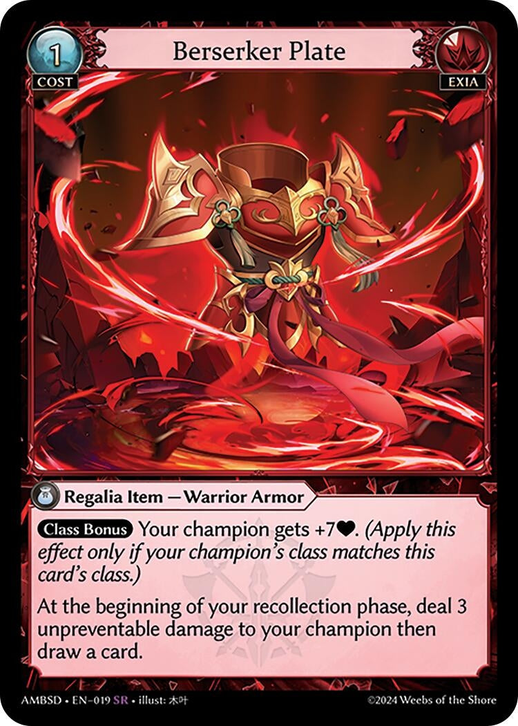 Image for Berserker Plate (Mortal Ambition Starter Decks) (019) - Grand Archive TCG