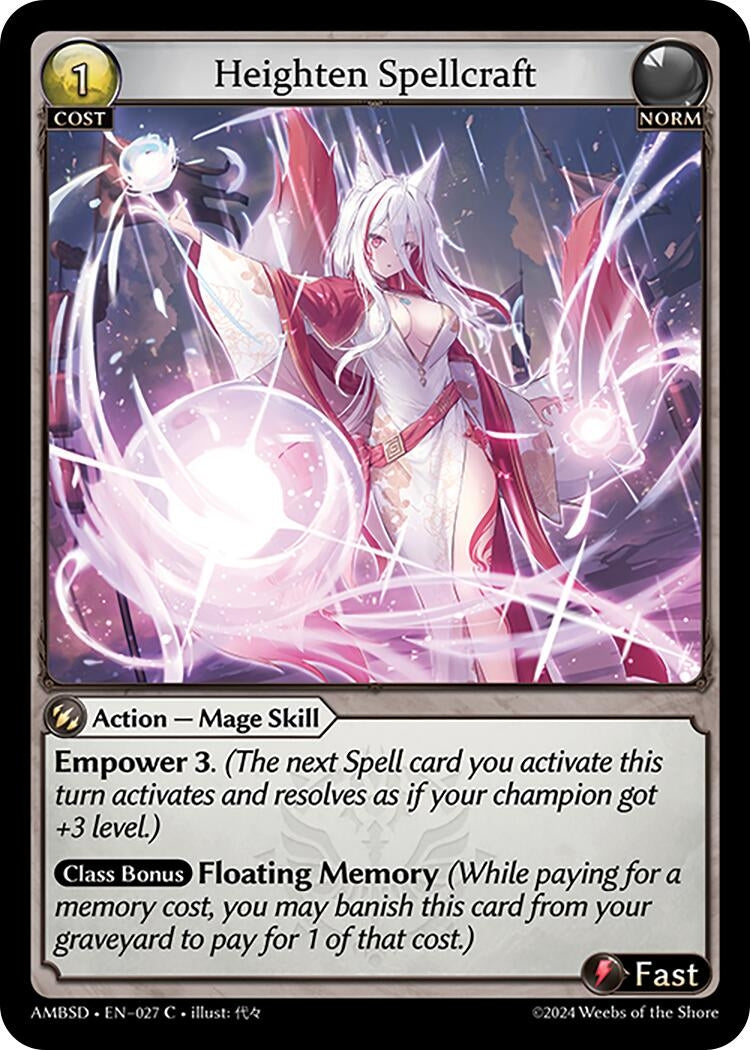 Image for Heighten Spellcraft (Mortal Ambition Starter Decks) (027) - Grand Archive TCG