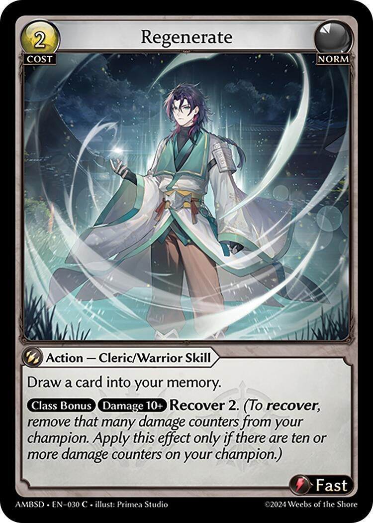 Image for Regenerate (Mortal Ambition Starter Decks) (030) - Grand Archive TCG