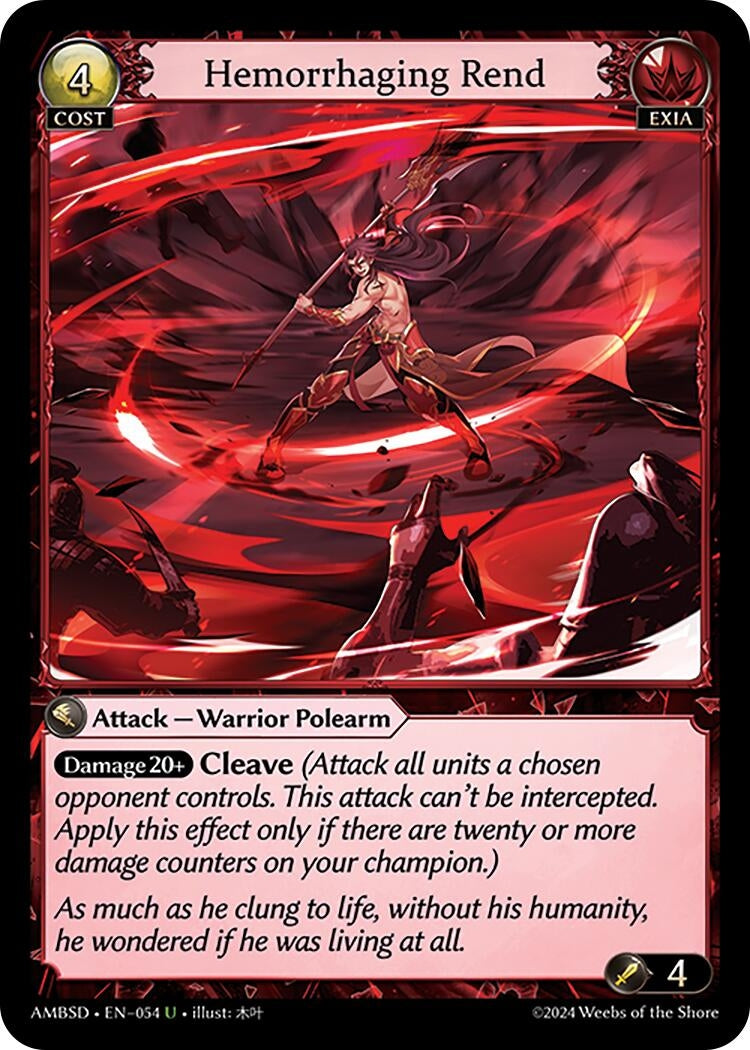Image for Hemorrhaging Rend (Mortal Ambition Starter Decks) (054) - Grand Archive TCG