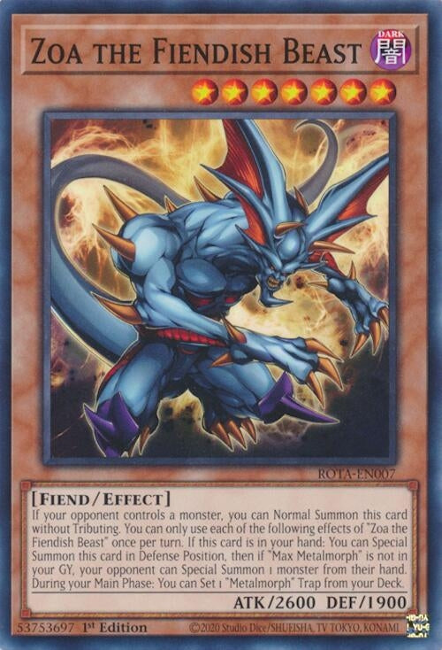 Image for Zoa the Fiendish Beast (Rage of the Abyss) (ROTA-EN007) - YuGiOh
