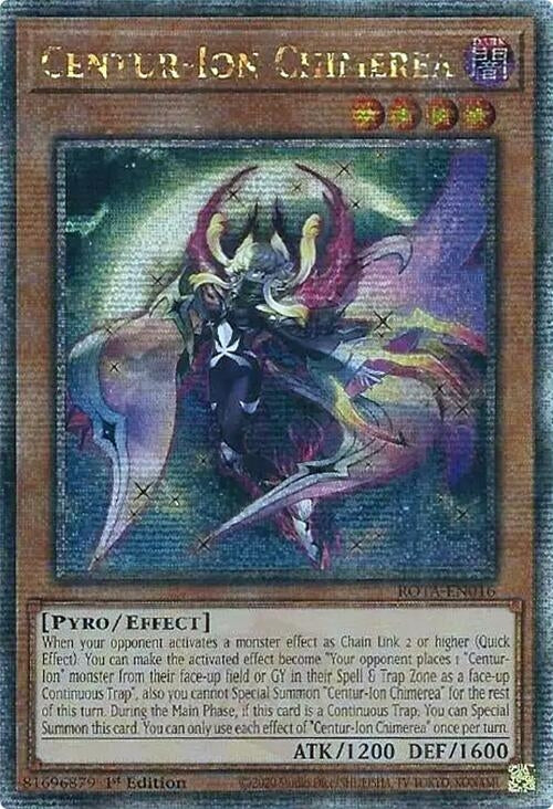Image for Centur-Ion Chimerea (Quarter Century Secret Rare) (Rage of the Abyss) (ROTA-EN016) - YuGiOh