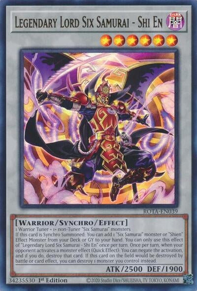 Image for Legendary Lord Six Samurai - Shi En (Rage of the Abyss) (ROTA-EN039) - YuGiOh
