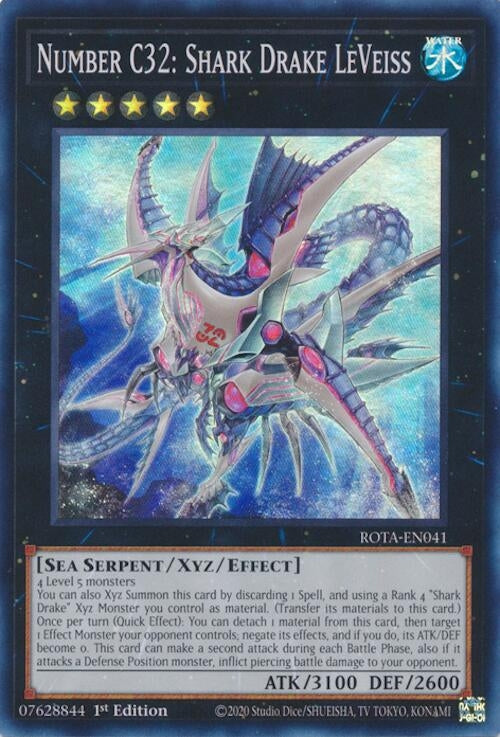 Image for Number C32: Shark Drake LeVeiss (Rage of the Abyss) (ROTA-EN041) - YuGiOh