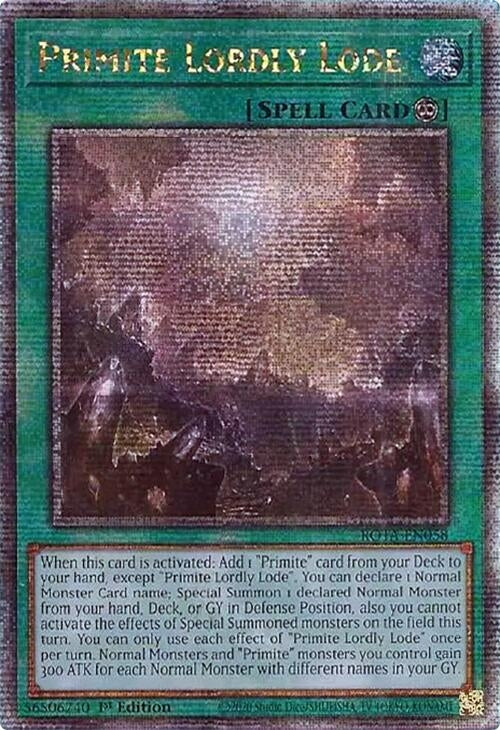 Image for Primite Lordly Lode (Quarter Century Secret Rare) (Rage of the Abyss) (ROTA-EN058) - YuGiOh
