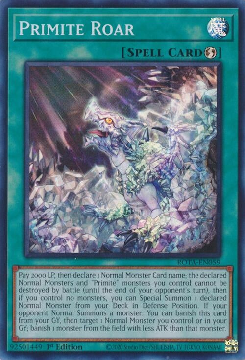 Image for Primite Roar (Rage of the Abyss) (ROTA-EN059) - YuGiOh
