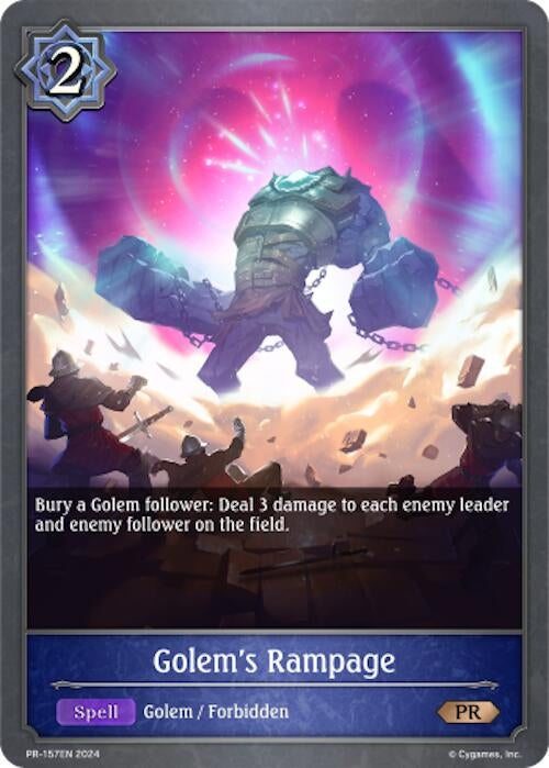 Image for Golem's Rampage (Shadowverse: Evolve Promo Cards) (PR-157EN) - Shadowverse: Evolve