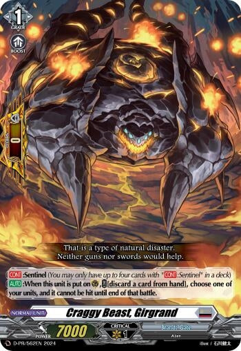 Image for Craggy Beast, Girgrand (D Promo Cards) (D-PR/562EN) - Cardfight Vanguard