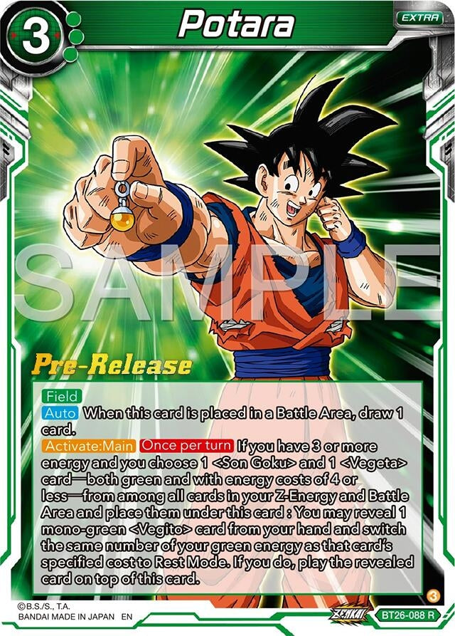 Image for Potara (Ultimate Advent Pre-Release Cards) (BT26-088) - Dragon Ball Super: Masters