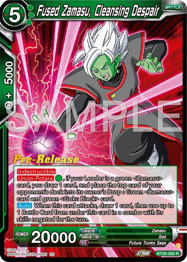 Image for Fused Zamasu, Cleansing Despair (Ultimate Advent Pre-Release Cards) (BT26-085) - Dragon Ball Super: Masters