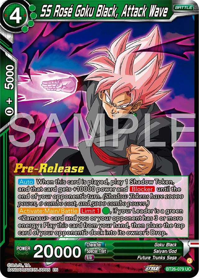 Image for SS Rose Goku Black, Attack Wave (Ultimate Advent Pre-Release Cards) (BT26-079) - Dragon Ball Super: Masters