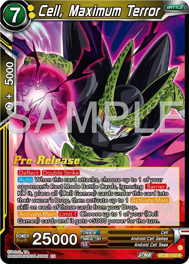 Image for Cell, Maximum Terror (Ultimate Advent Pre-Release Cards) (BT26-110) - Dragon Ball Super: Masters
