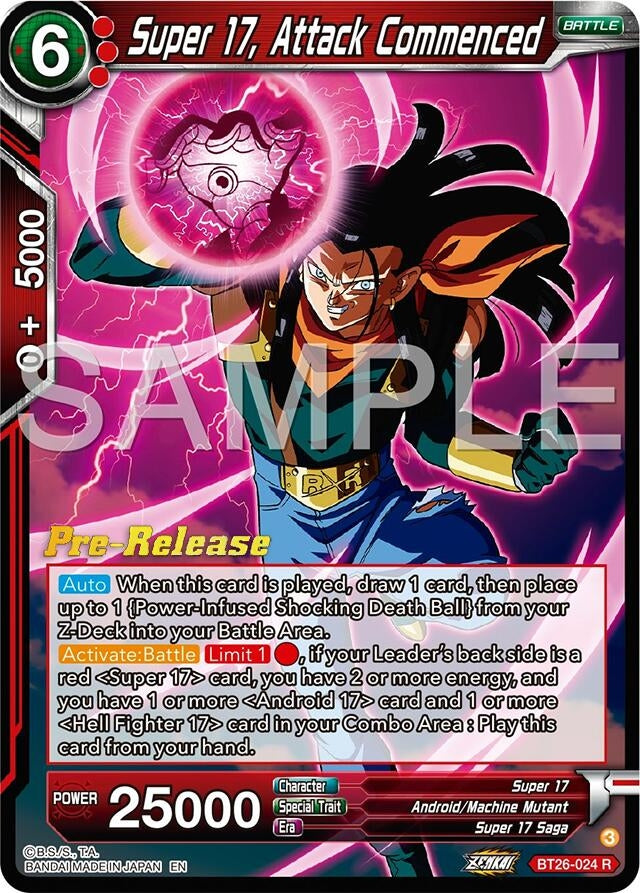 Image for Super 17, Attack Commenced (Ultimate Advent Pre-Release Cards) (BT26-024) - Dragon Ball Super: Masters