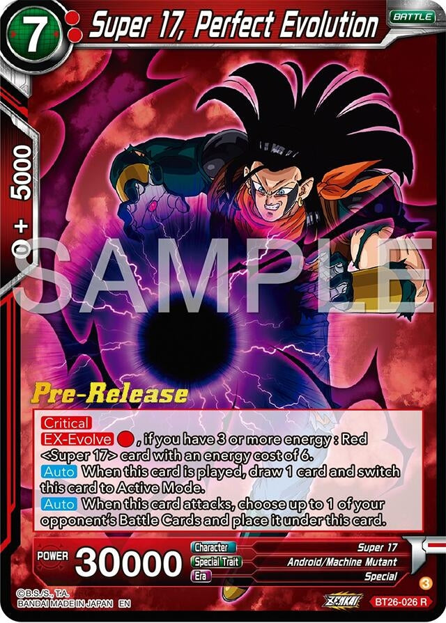 Image for Super 17, Perfect Evolution (Ultimate Advent Pre-Release Cards) (BT26-026) - Dragon Ball Super: Masters