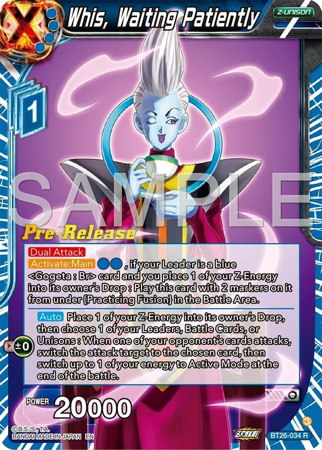 Image for Whis, Waiting Patiently (Ultimate Advent Pre-Release Cards) (BT26-034) - Dragon Ball Super: Masters