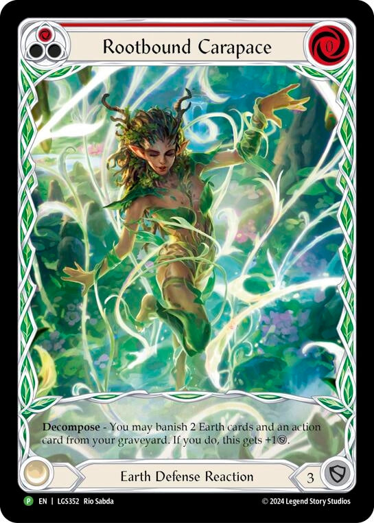Image for Rootbound Carapace (Red) (Extended Art) - LGS352 (Flesh and Blood: Promo Cards) (LGS352) - Flesh and Blood TCG