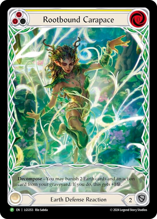 Image for Rootbound Carapace (Yellow) (Extended Art) - LGS353 (Flesh and Blood: Promo Cards) (LGS353) - Flesh and Blood TCG