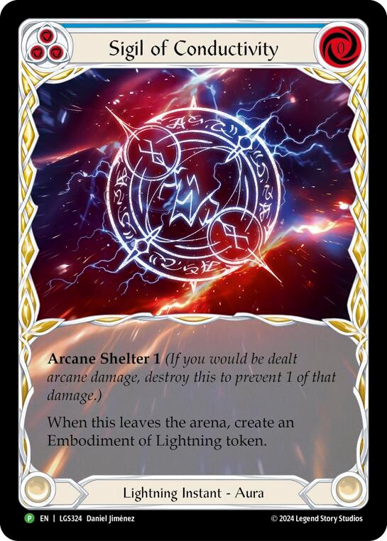 Image for Sigil of Conductivity (Extended Art) - LGS324 (Flesh and Blood: Promo Cards) (LGS324) - Flesh and Blood TCG
