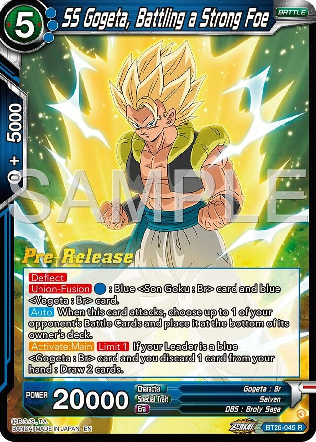 Image for SS Gogeta, Battling a Strong Foe (Ultimate Advent Pre-Release Cards) (BT26-045) - Dragon Ball Super: Masters