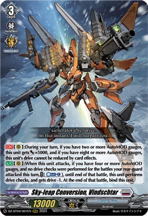 Image for Sky-leap Conversion, Vindschtar (DZ-BT04: Destined Showdown) (DZ-BT04/007EN) - Cardfight Vanguard