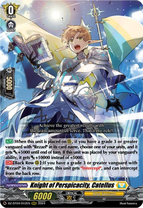 Image for Knight of Perspicacity, Catellus (DZ-BT04: Destined Showdown) (DZ-BT04/012EN) - Cardfight Vanguard
