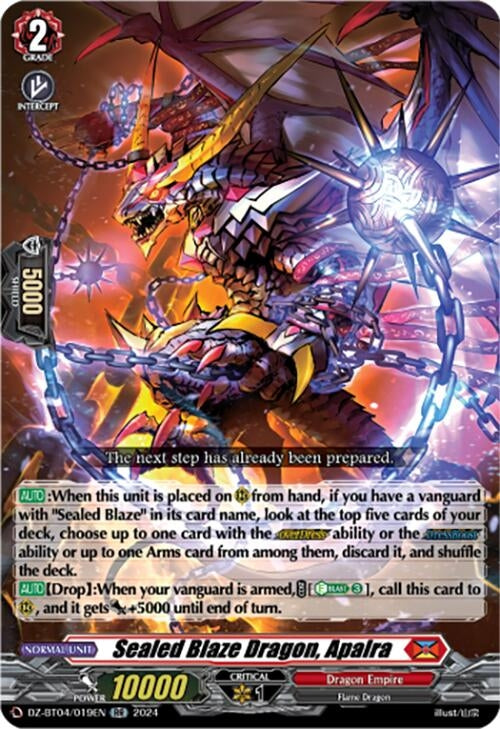 Image for Sealed Blaze Dragon, Apalra (DZ-BT04: Destined Showdown) (DZ-BT04/019EN) - Cardfight Vanguard
