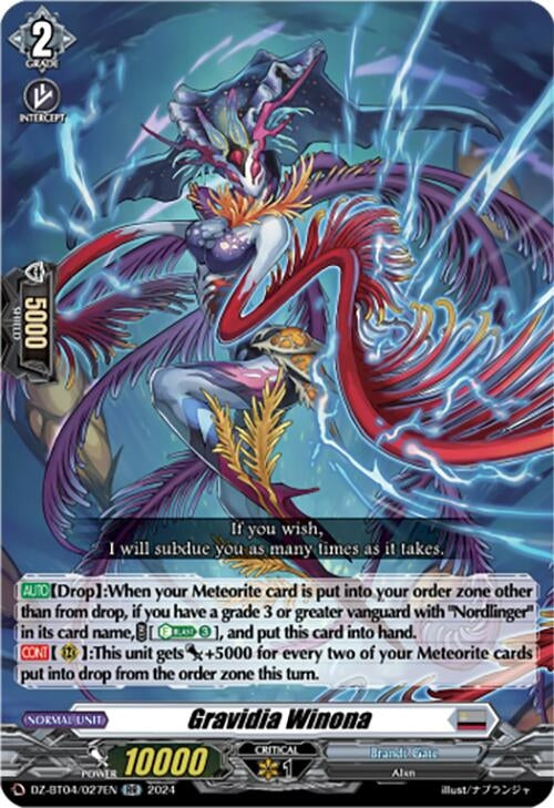 Image for Gravidia Winona (DZ-BT04: Destined Showdown) (DZ-BT04/027EN) - Cardfight Vanguard