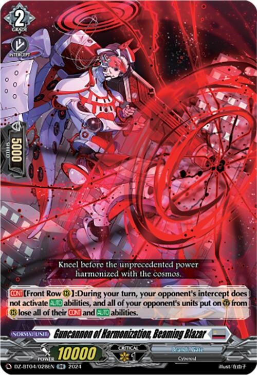 Image for Guncannon of Harmonization, Beaming Blazar (DZ-BT04: Destined Showdown) (DZ-BT04/028EN) - Cardfight Vanguard