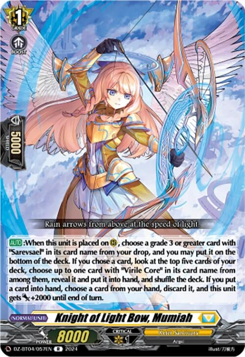 Image for Knight of Light Bow, Mumiah (DZ-BT04: Destined Showdown) (DZ-BT04/057EN) - Cardfight Vanguard