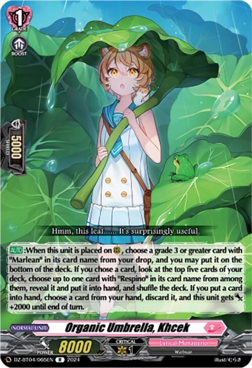 Image for Organic Umbrella, Khcek (DZ-BT04: Destined Showdown) (DZ-BT04/065EN) - Cardfight Vanguard