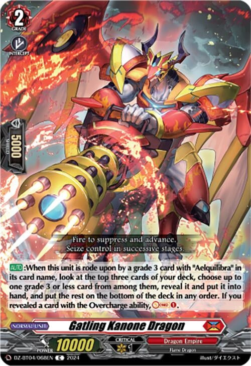 Image for Gatling Kanone Dragon (DZ-BT04: Destined Showdown) (DZ-BT04/068EN) - Cardfight Vanguard