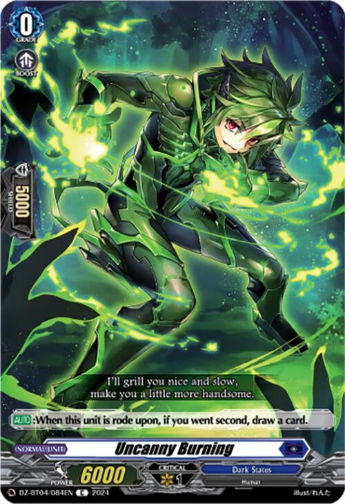 Image for Uncanny Burning (DZ-BT04: Destined Showdown) (DZ-BT04/084EN) - Cardfight Vanguard