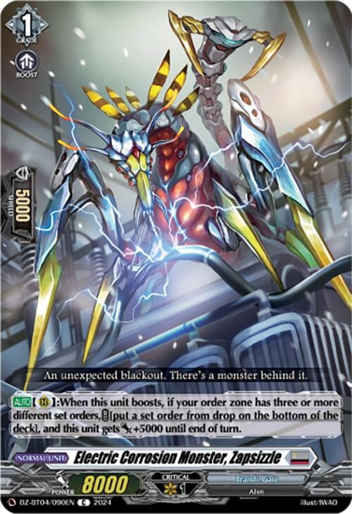 Image for Electric Corrosion Monster, Zapsizzle (DZ-BT04: Destined Showdown) (DZ-BT04/090EN) - Cardfight Vanguard