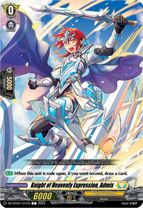 Image for Knight of Heavenly Expression, Admis (DZ-BT04: Destined Showdown) (DZ-BT04/101EN) - Cardfight Vanguard