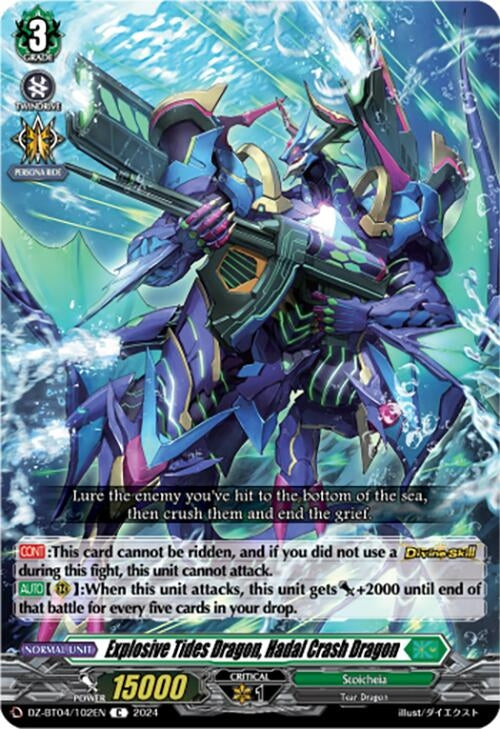 Image for Explosive Tides Dragon, Hadal Crash Dragon (DZ-BT04: Destined Showdown) (DZ-BT04/102EN) - Cardfight Vanguard