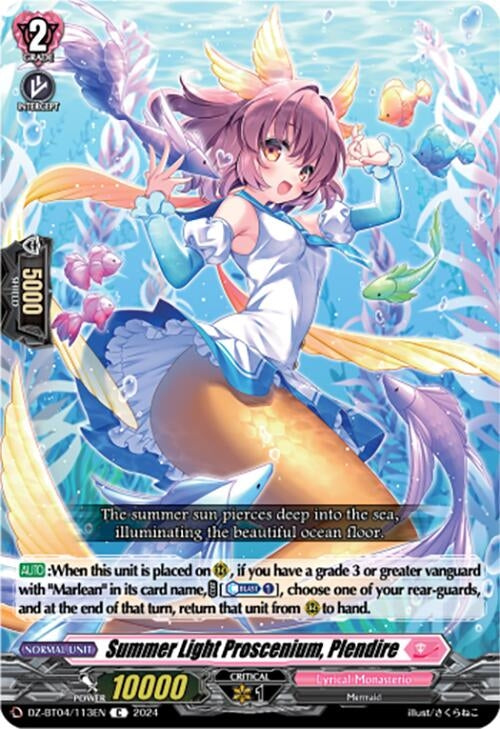 Image for Summer Light Proscenium, Plendire (DZ-BT04: Destined Showdown) (DZ-BT04/113EN) - Cardfight Vanguard