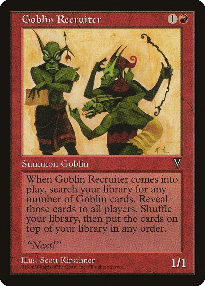Image for Goblin Recruiter (Visions) - Magic: The Gathering