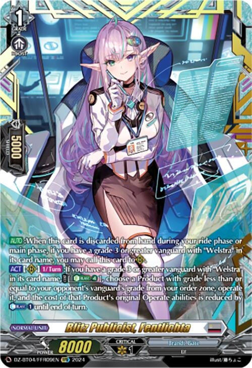 Image for Blitz Publicist, Fentlichta (FFR) (DZ-BT04: Destined Showdown) (DZ-BT04/FFR09EN) - Cardfight Vanguard