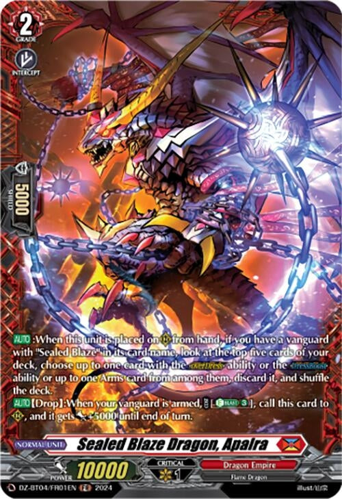 Image for Sealed Blaze Dragon, Apalra (FR) (DZ-BT04: Destined Showdown) (DZ-BT04/FR01EN) - Cardfight Vanguard