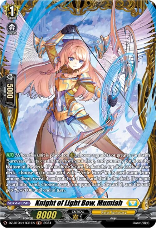Image for Knight of Light Bow, Mumiah (FR) (DZ-BT04: Destined Showdown) (DZ-BT04/FR31EN) - Cardfight Vanguard