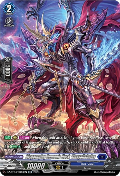 Image for Disparaging Demonic Husk, Glasyallabolas (SR) (DZ-BT04: Destined Showdown) (DZ-BT04/SR13EN) - Cardfight Vanguard