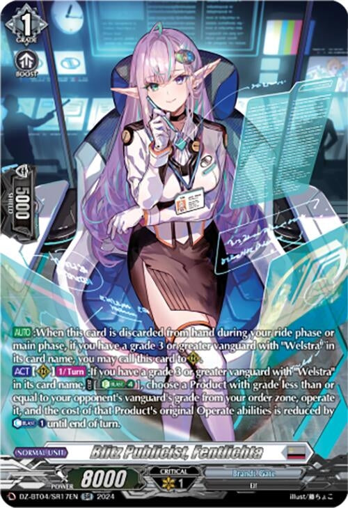 Image for Blitz Publicist, Fentlichta (SR) (DZ-BT04: Destined Showdown) (DZ-BT04/SR17EN) - Cardfight Vanguard