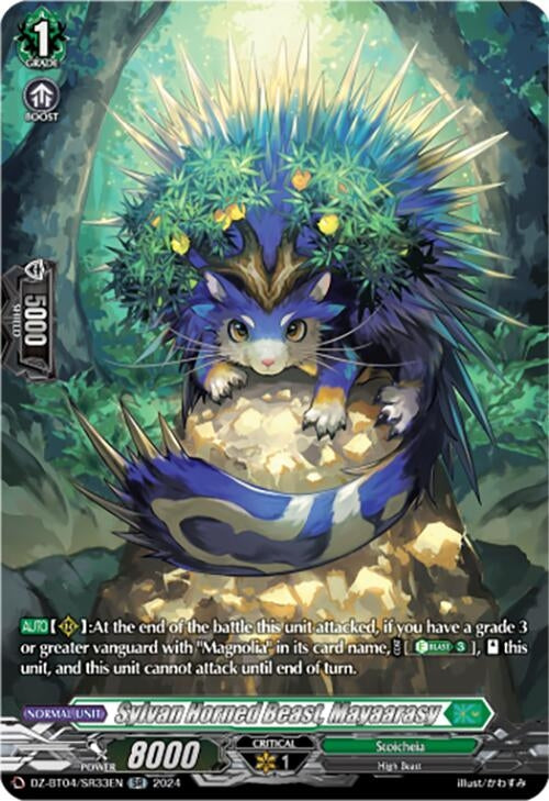 Image for Sylvan Horned Beast, Mayaarasy (SR) (DZ-BT04: Destined Showdown) (DZ-BT04/SR33EN) - Cardfight Vanguard
