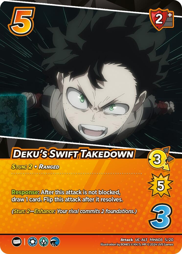 Image for Deku's Swift Takedown (Alternate Art) (Challenger Series: My Hero Academia - Dark Hero Arc) (MHA08 5/20) - UniVersus